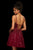 Sherri Hill - 53098 Trailing Lace Appliqued Short A Line Dress In Red