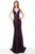 Jovani - 63514 Sequined Plunging V Neck Sheath Dress In Purple