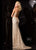 SCALA - Bedazzled Deep V-Neck Sheath Dress E01017