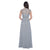 Decode 1.8 - Lace Scoop Top Chiffon Gown 182924 in Gray