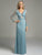 Lara Dresses - Lovely Dusty Blue Long Sleeve Gown with Scalloped Neckline 33242, Blue