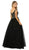 Nox Anabel - E166 Beaded Deep Off-Shoulder Ballgown In Black
