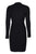 Elie Tahari - E20EU607 Long Sleeve Pleated V-neck Sheath Dress In Black