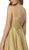 Nox Anabel - Sleeveless V-neck Pleated Ballgown E228 in Gold