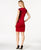 Spense - 13156 Cap Sleeve Scuba Printed Dress in Red