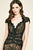 Tadashi Shoji - Laced Sweetheart Cap Sleeves Column Gown In Black and Neutral