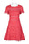 Elie Tahari - E4062607 Floral Embroidered Jewel Neck A-line Dress In Red
