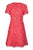 Elie Tahari - E4062607 Floral Embroidered Jewel Neck A-line Dress In Red