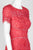 Elie Tahari - E4062607 Floral Embroidered Jewel Neck A-line Dress In Red