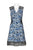 Elie Tahari - E40F9617 Floral Printed Crochet A-line Dress In Blue and Black