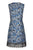 Elie Tahari - E40F9617 Floral Printed Crochet A-line Dress In Blue and Black