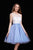 Jadore - J12022 Embroidery Lace Appliqued Bodice Tulle Cocktail Dress In Purple and Blue