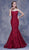 Jadore - J13062 Lace Sweetheart Trumpet Evening Dress In Red