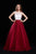 Jadore - J12021 Embroidery Lace Applique Sleeveless Tulle Ballgown In Red