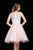 Jadore - J12022 Embroidery Lace Appliqued Bodice Tulle Cocktail Dress In Pink