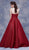 Jadore - J13065 Strapless Beaded Waist Pleated Ballgown In Red