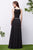 Jadore - J13073 Beaded Illusion Scoop A-Line Gown In Black