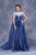Jadore - J13070 Beaded Plunging V Neck Mermaid Gown In Blue