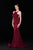 Jadore - J12002 Allover Lace Backless Ruffle Accent Mermaid Gown In Red
