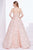 Jadore - J14002 Metallic Strapless Sweetheart Ballgown In Pink