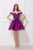 Jadore - J12037 Off Shoulder Sweetheart Neckline Tulle Cocktail Dress In Purple