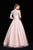 Jadore - J12021 Embroidery Lace Applique Sleeveless Tulle Ballgown In Pink