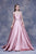 Jadore - J13074 Mikado V-Neck Pleated Ballgown In Pink