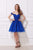 Jadore - J12037 Off Shoulder Sweetheart Neckline Tulle Cocktail Dress In Blue