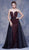 Jadore - J13057 Plunging Sweetheart Mermaid Gown with Overskirt In Red and Black