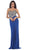 May Queen - Appliqued Prom Gown with Slit