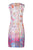 Elie Tahari - E6033607 Multi-Print Jewel Neck Sheath Dress In Pink and Multi-Color