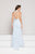 Colors Dress - 1869 High Halter Lace Trumpet Gown In Blue