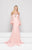 Colors Dress - 1854 Long Bishop Sleeve Off Shoulder Lace Gown I Pink