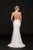 Colors Dress - 1869 High Halter Lace Trumpet Gown In White