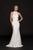 Colors Dress - 1869 High Halter Lace Trumpet Gown In White