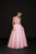 Colors Dress - 1832 Embellished Illusion Halter Ballgown in Pink