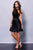 Nox Anabel - Illusion Sweetheart Halter Prom Dress in Black