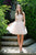 Nox Anabel - E696 Lace Halter A-Line Short Dress In Neutral
