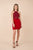 Nox Anabel - E697 Beaded Halter Sheath Cocktail Dress In Red
