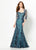 Montage by Mon Cheri - 219979W Embroidered Tulle Mermaid Gown In Green