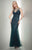 Mignon - Sequined Illusion Trumpet Gown VM1398 in Green