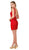 Nox Anabel - A671 Sleeveless Low Scoop Back Fitted Cocktail Dress in Red