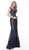 Jovani - 59018 Embellished Scoop Neck Trumpet Dress In Blue