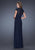 La Femme - 20487 Lace Queen Anne Sheath Dress In Blue