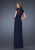 La Femme - 20487 Lace Queen Anne Sheath Dress In Blue