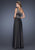 La Femme - 19148 Embellished One Shoulder A-line Dress In Black and Neutral