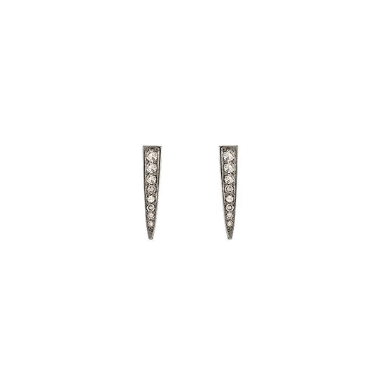 Brooklyn Diamond Rhodium Spear Earrings