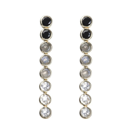 Jaipur Ombré Bezel Drop Earrings