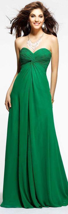 Embellished Strapless Ruched Chiffon Evening Dress 7342