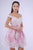 Nina Canacci - 541 Lace Applique Off-Shoulder A-line Dress In Pink